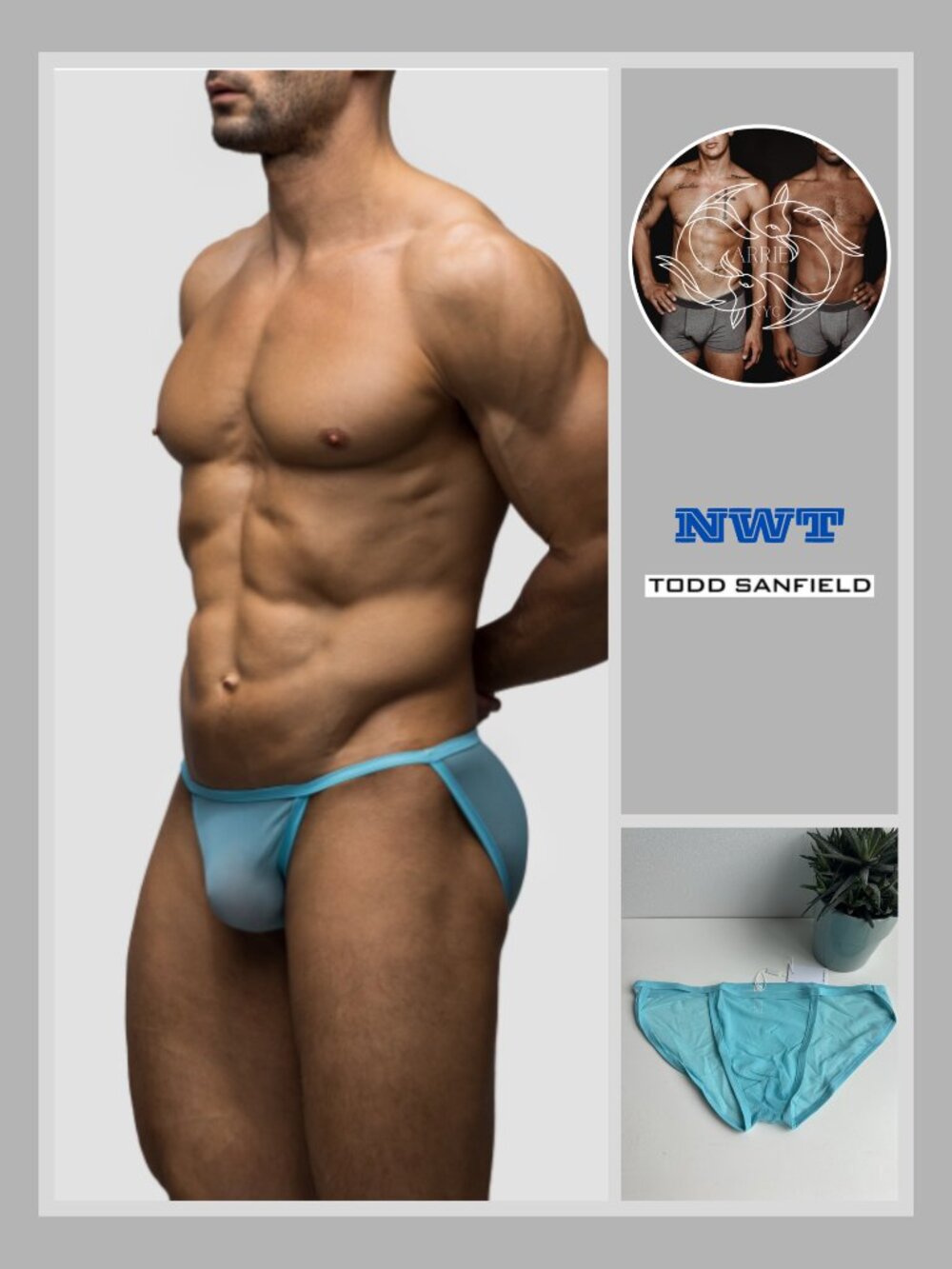 Todd Sanfield - Minimal Mesh Endurance Brief - Sky Blue (L)